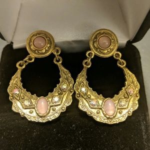 NWOT Pink and gold earrings